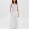 Ivory Velmora Wide Leg Trousers Printnewtee High Rise Pleated Relaxed Casual Pants