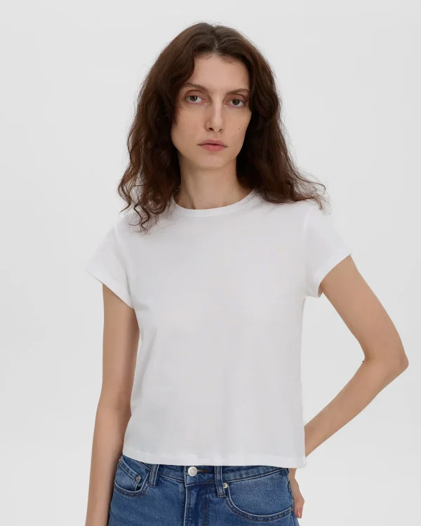White Solviera crew neck Printnewtee everyday top
